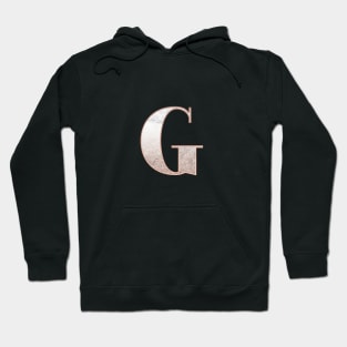 Monogram rose gold glitter marble G Hoodie